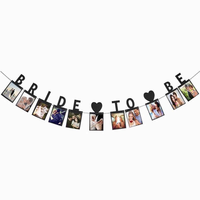 Banderole à photos de la future mariée, 1 lot de 3M, guirlande en papier à photos, décorations de mariage, décor mural pour fête prénuptiale, fourniture HenParty