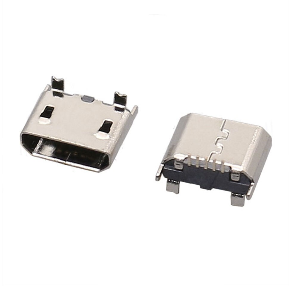 10-100 Stuks Micro 5 Pin Connector Usb Vrouwelijke Socket Usb 5 P 180 Graden Verticale Patch Power Opladen port Jack Data Interface