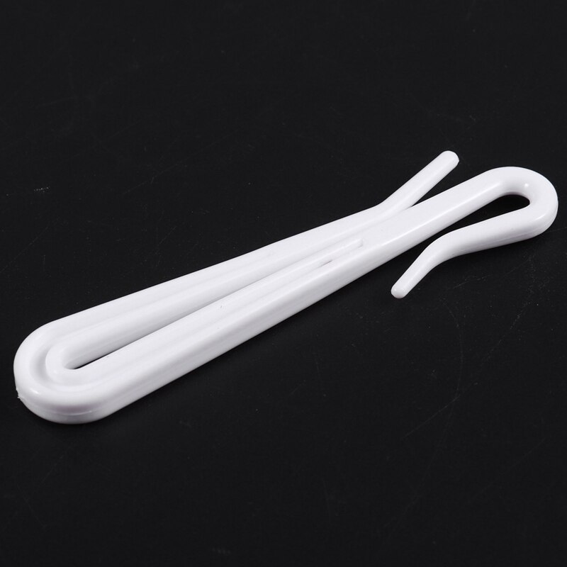 Plastic Window Curtain Hooks 16 Pcs White