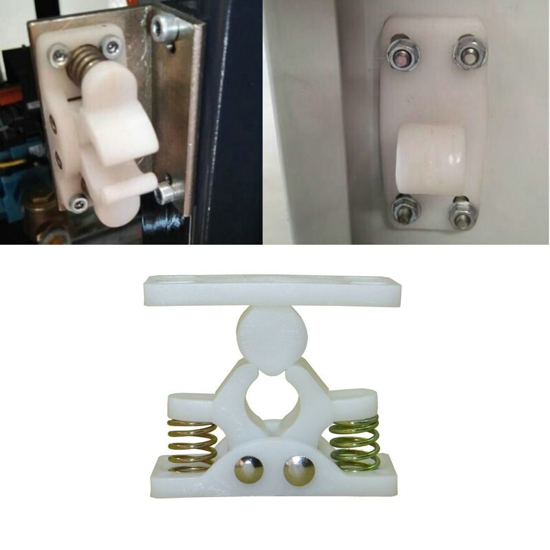 Tractor,Lorry Heavy Duty White Nylon Door Retaining Catch Base Plate &amp; Catch Assembly,Caravan Motorhomes