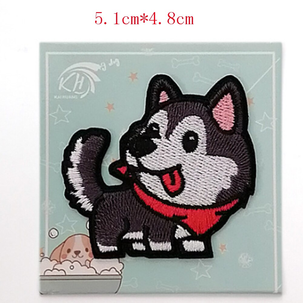 Corgi/Teckel/Husky Patch Borduurwerk Patches Voor Kleding Leuke Hond Animal Ijzer-Patches Op Kleding: 10
