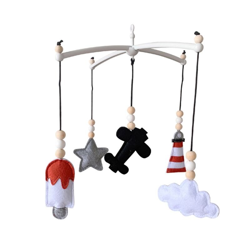 Culla mobile sonaglio Feltro Vento Del Pendente Del Carillon Letto Campana Giocattoli per Bambini Camera arredamento 23GD: 2