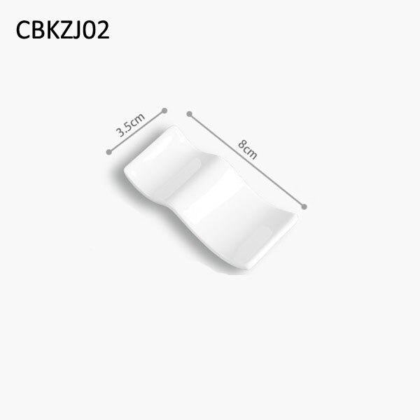 Keramik Essstäbchen Rest Hand bemalt Blau Weiß Porzellan Essstäbchen Halfter Blume Rattan aufbringen Platziert Suppe Löffel Stäbchen: 1PC-CBKZJ02