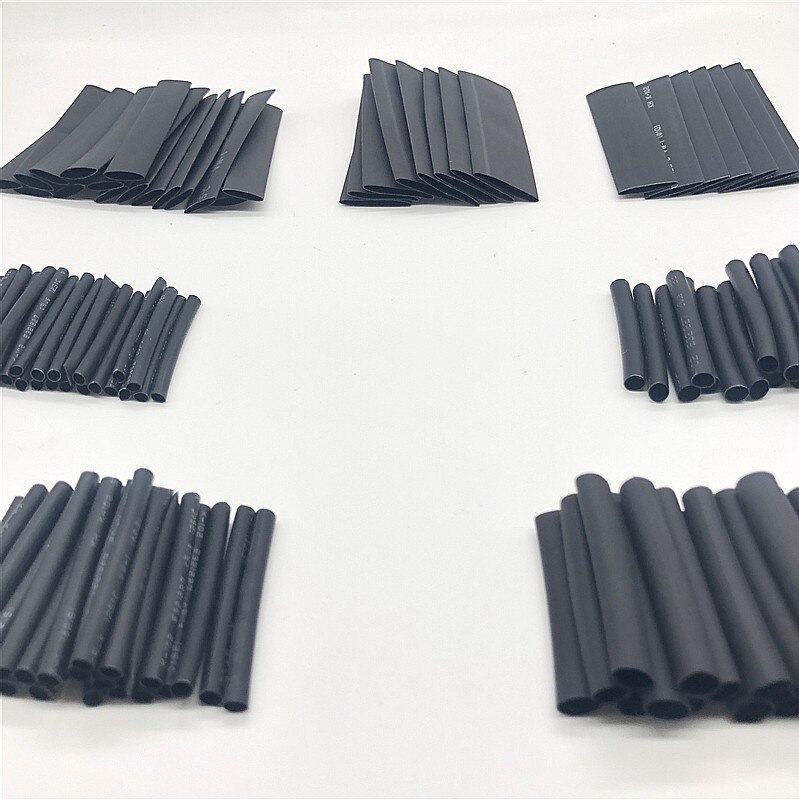 Environma 127 sztuk czarny 2:1 asortyment rurka termokurczliwa kabel samochodowy owijka termokurczliwa zestaw przewodów przydatne przewody elektryczne
