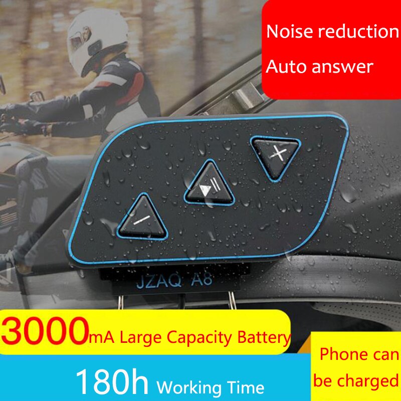 Casque de Moto sans fil Bluetooth 5.0, mains libres, écouteurs stéréo, haut-parleur MP3