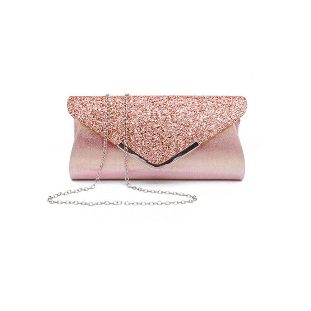 Lady Vrouwen Glitter Clutch Portemonnee Lange Avond Bruiloft Prom Purse Handtas