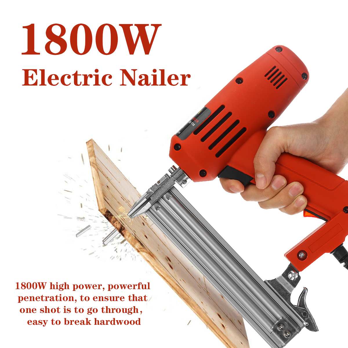 F30 Electric Nail Gun Nailer Stapler Wood Tools Heavy-Duty Framing Woodworking Electric Tacker Furniture Staple Power Wood Tools