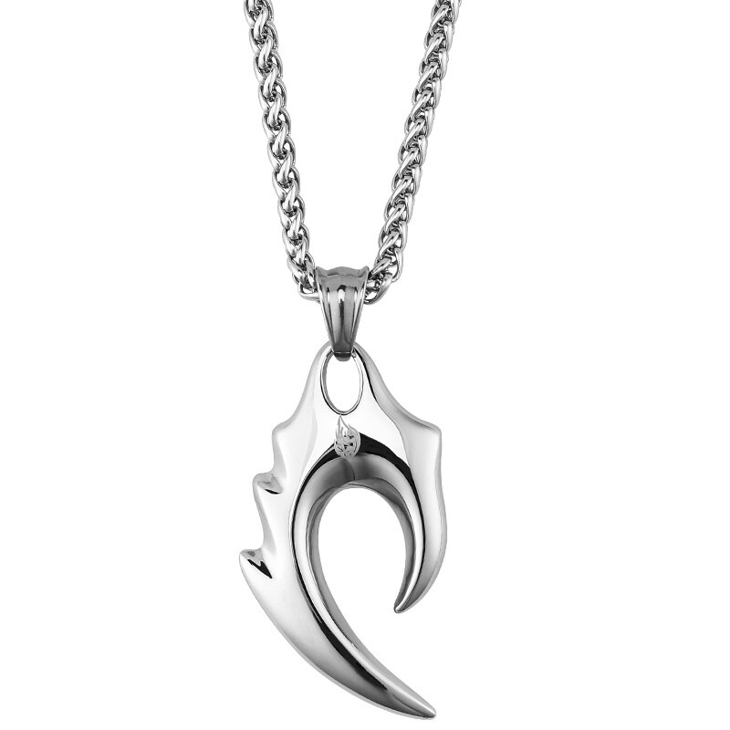 necklace men Wolf tooth couple pendant stainless steel hip hop men necklace women jewelry long necklace chain