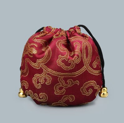 20Stck 11x11cm die Seide Tasche Kordel tasche Mischfarben Halskette Armbinde Perlen Taschen Schmuck Verpackung Weihnachten/ hochzeit Tasche: dunkel rot