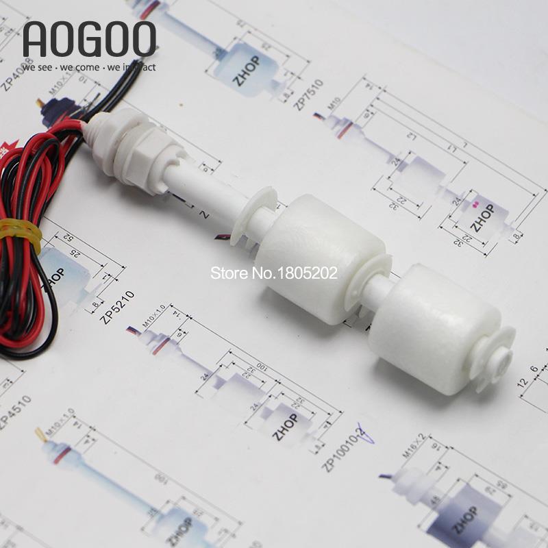 M10*100MM Dual Level Control PP Water Level Sensor Liquid Plastic Float Switch Tank 220V ZP10010-2 2A1