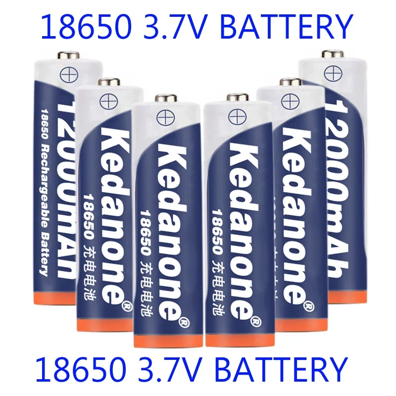 18650 Rechargeable Battery 3.7V 18650 12000mAh Capacity Li-ion Rechargeable Battery For Flashlight Torch Battery