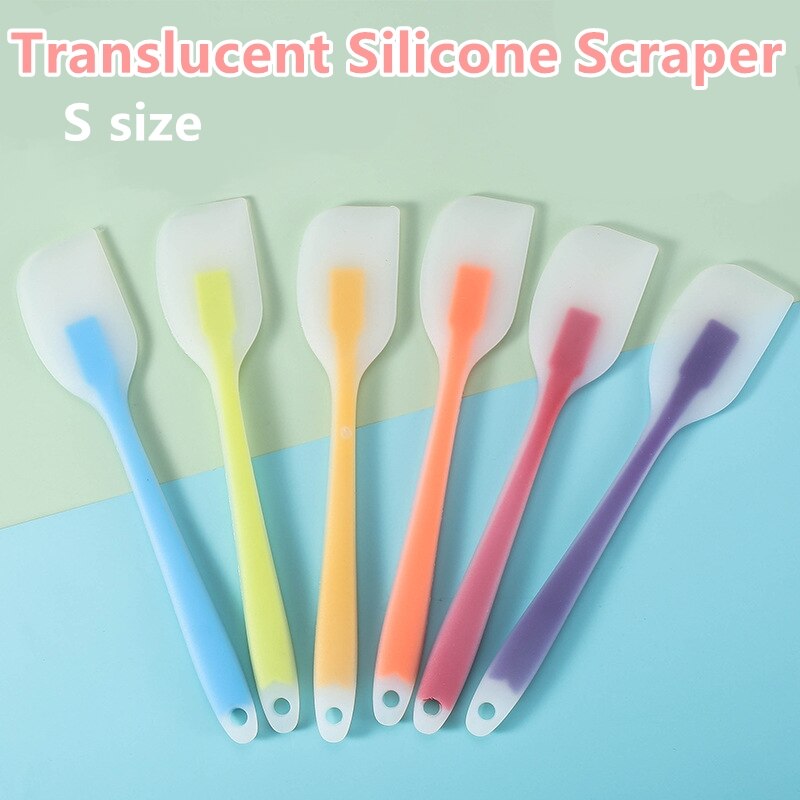 Spatule en silicone souple, pelle en caoutchouc antiadhésif, grattoir à gâteau, outil de cuisson de beurre de alimentaire, outils de boulangerie couleur
