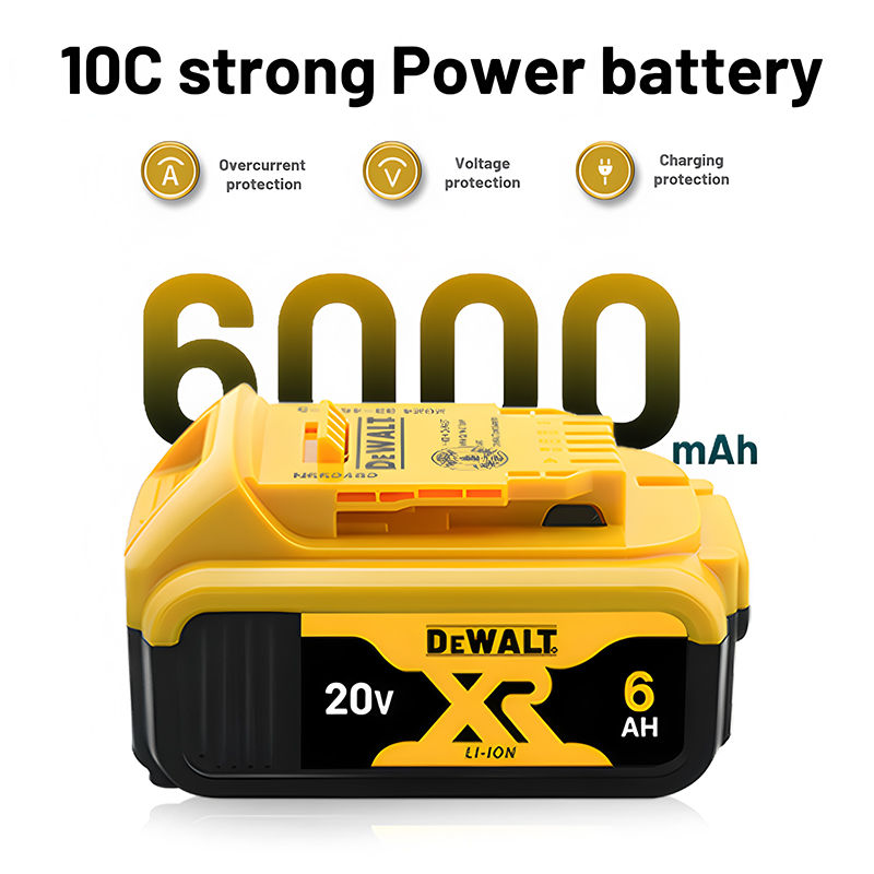 100% originele DEWALT batterij 20V, 6AH oplaadbare lithium-ion batterij DCB115DCB118,18V 20V, DCB1104 lader dewalt gereedschap batterij