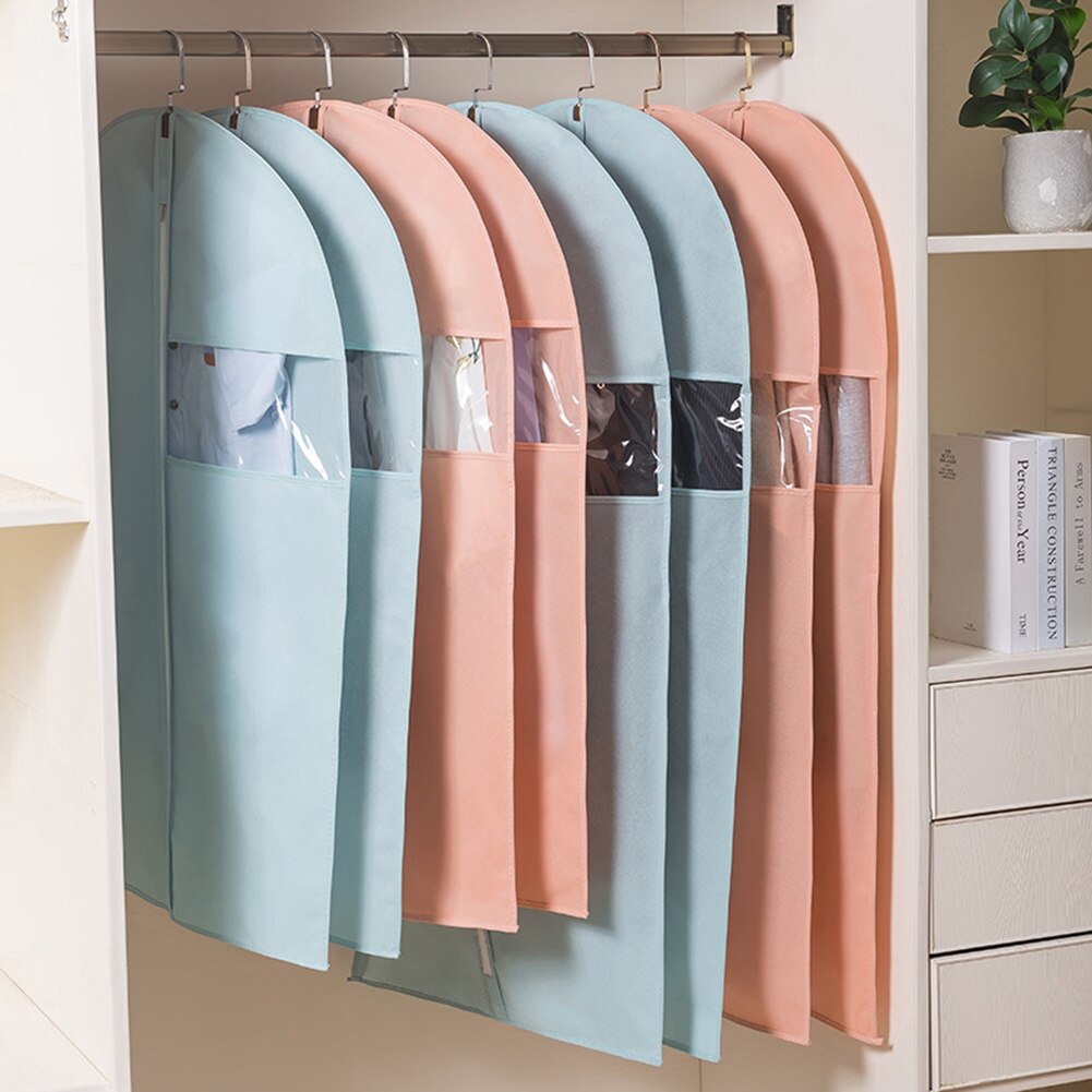 Housse de costume pour hommes, sacs de protection suspendus, sac de rangement pour vêtements, garde-robe, poussière de vêtement, étui de voyage avec fermeture éclair