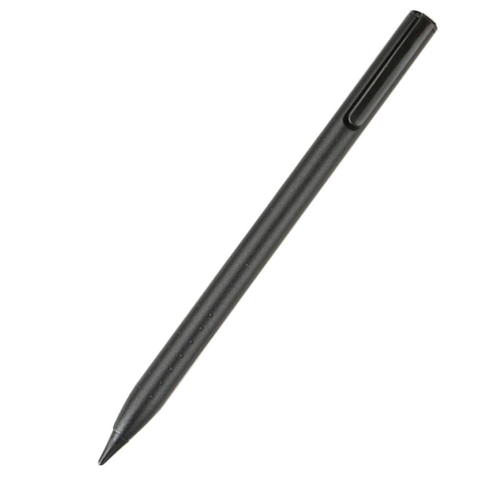 Universal Writing Resistive Screen Touch Pen Phone Tablet Collar Clip Stylus: Black
