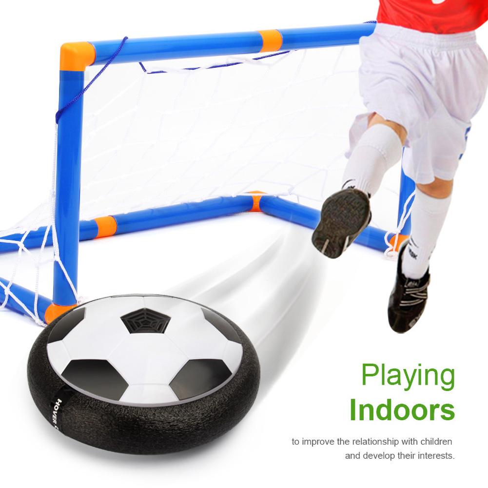 8 pz/set novità aria sospesa calcio galleggiante bambini Fllashing Sport giocattolo in bilico multi-superficie coperta Gliding Football