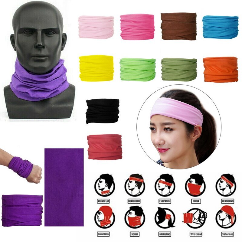 Unisexe homme femme tête visage cou cache-cou tube bonnet écharpe bandana sport extérieur anti-poussière