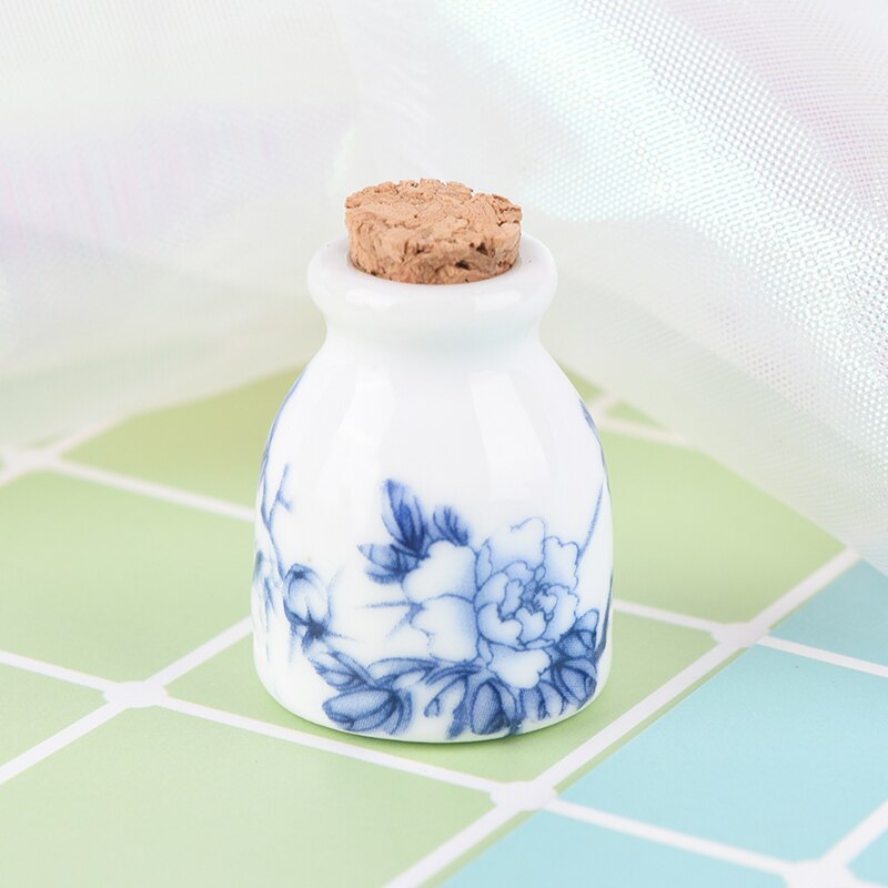 1pc keramische glazen vloeibare glaspoeder dappenglaasjes kristalglas bekers voor acryl nagelkunst helder transparante kit: Blauw