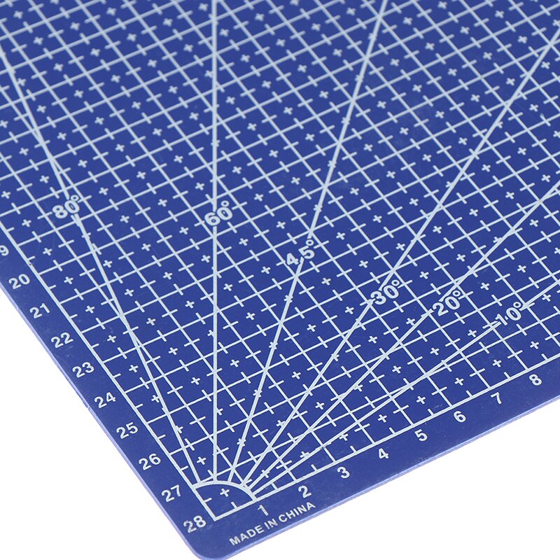 1 stk  a3 pvc rektangulær plast 45cm x30cm a3 skæreplade skæremåtte gitter line værktøj
