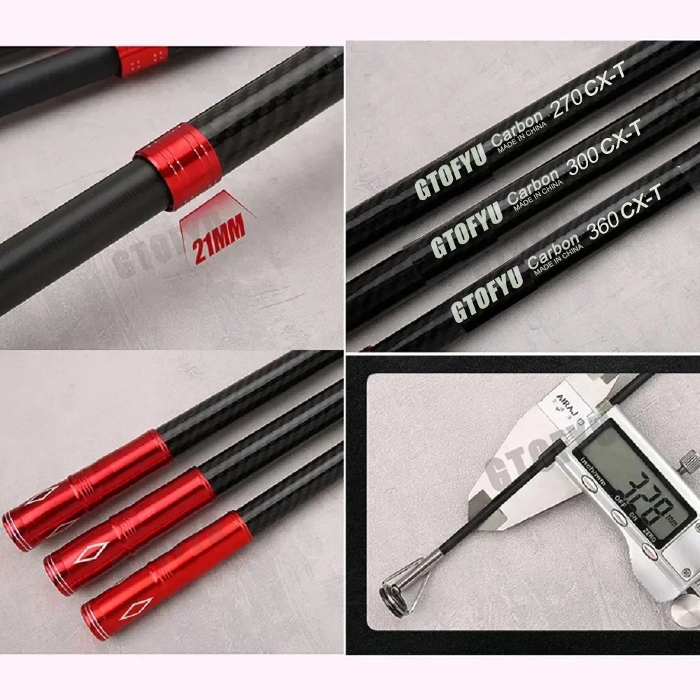 2.7m 3.0m 3.6m 3.9m 4.2m 4.5m teleskopisk fiskestang 20kg carbon rejse surf spinning 5-300g lokke langkastende baitcasting stang