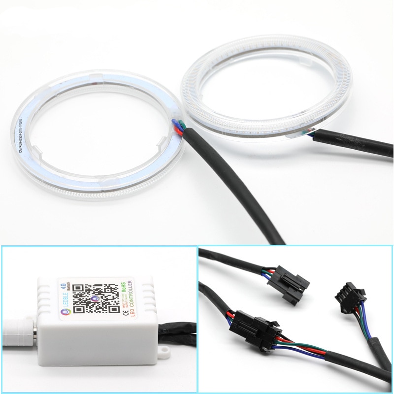 Angel Eyes COB LED Ringe 50mm - Blaue Tagfahrlichter Für Auto & Motorrad