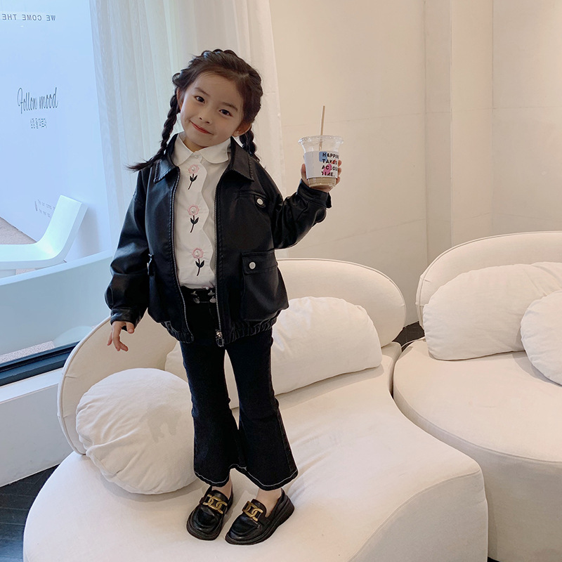 Jean coupe droite pour fille, pantalon évasé en Denim, style décontracté, couleur unie, assorti avec tout, collection printemps-automne 2022