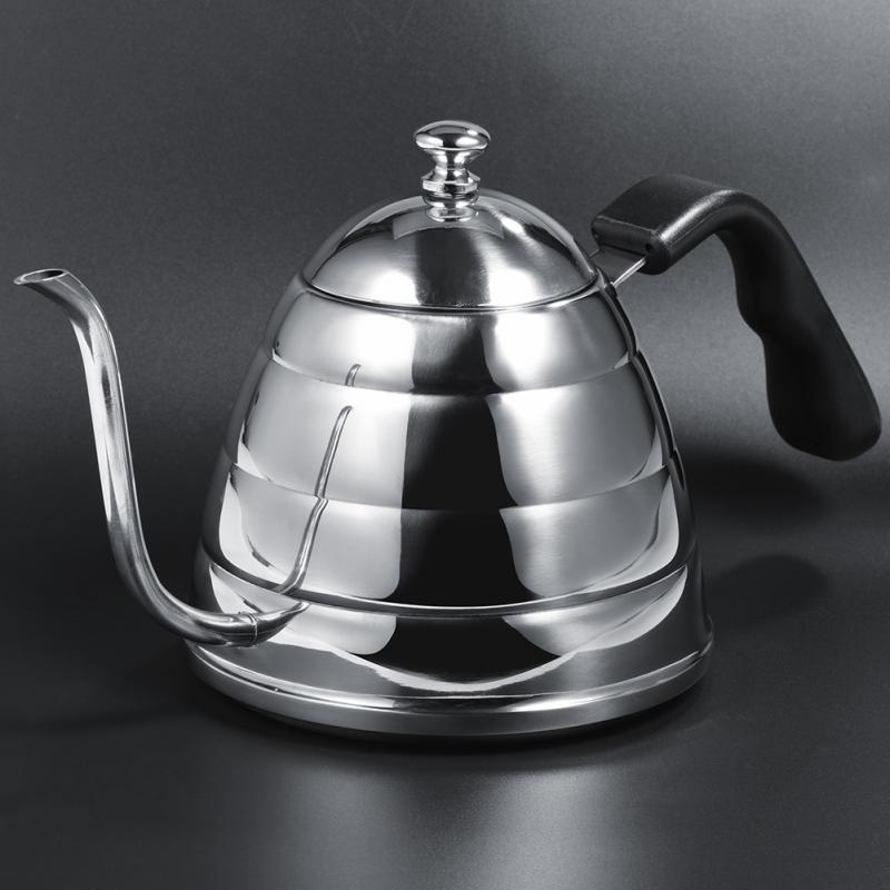 900ml 304 Stainless Steel Pour Over Coffee Gooseneck Kettle Teapot for Home Cafe Coffee Pot