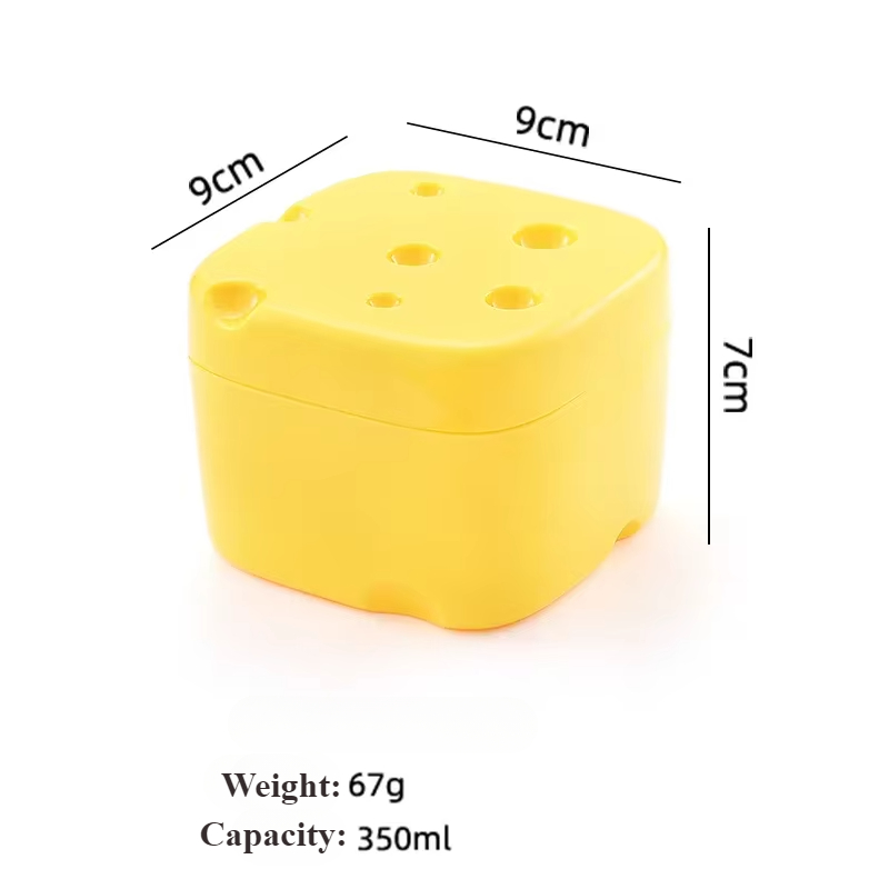 Sliced Cheese Storage Container Plastic Butter Block Lid Box Cheese Slice Saver with Holder Flipped Sliced Cheese Storage Box: green
