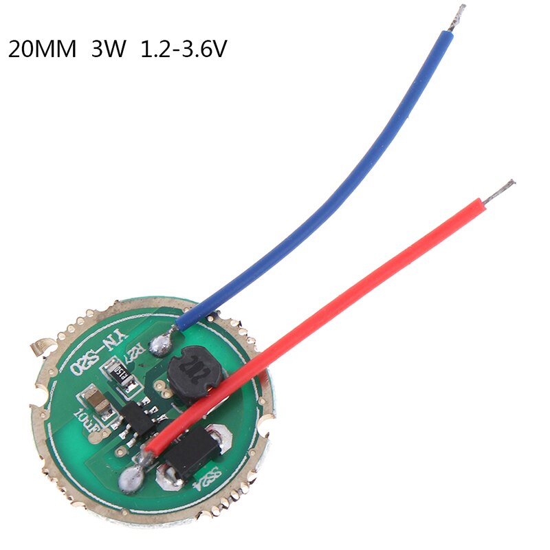 1Pc 3W LED Driver 17mm/20mm 1.2-3.6V DC(1Mode) 12V DC(5 Mode) LED Flashlight Driver: 2