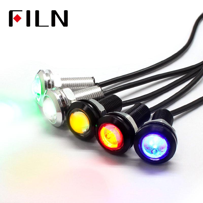 Bil led glödlampa cob blinkers dimma varselljus drl 12v strålkastare backljus parkering auto lampa 18mm 1.5w super ljus