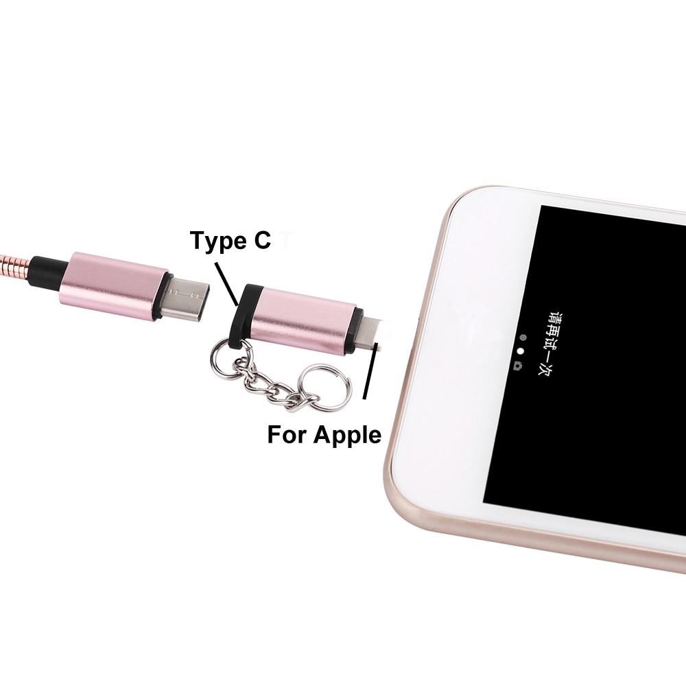 USB Type C naar 8 pin voor Apple iPhone x 8 plus 7 plus 6 plus 5 5 s Lading adapter Ondersteunt Opladen en Gegevensoverdracht Adapter
