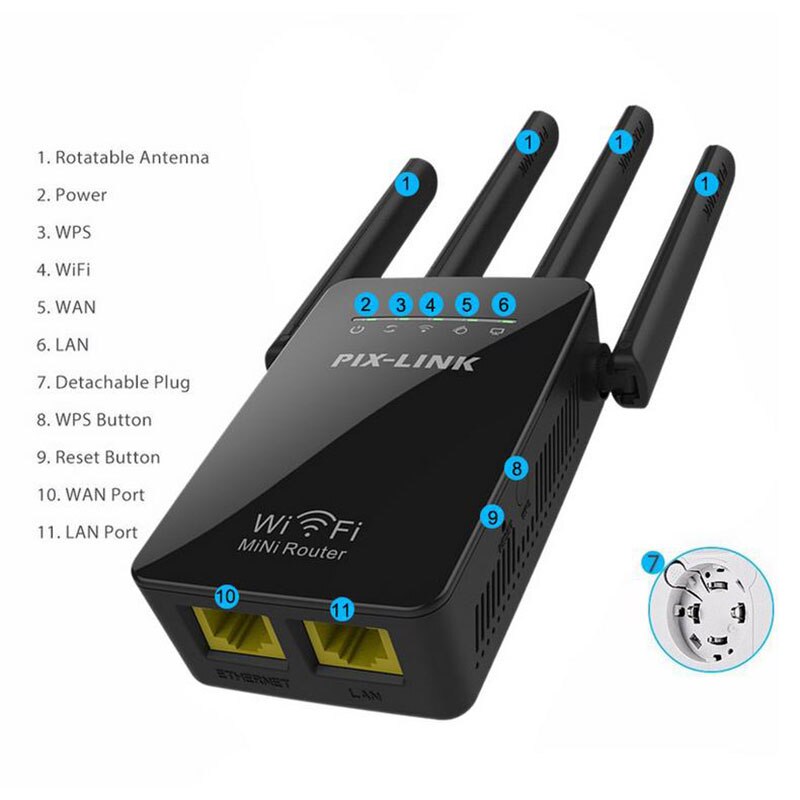 300 mb/s bezprzewodowy Router Wi-Fi bezprzewodowy dostęp do internetu wzmacniacza wzmacniacza Extender daleki zasięg sieci domowej 802.11b/g/n RJ45 2 porty punkt dostępu