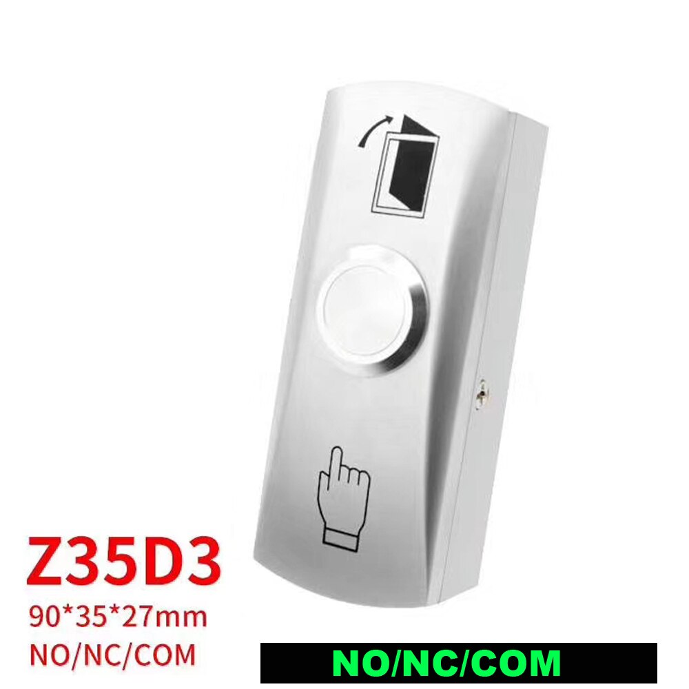 Zinc Alloy GATE DOOR Exit Button Exit Switch NO/NC/COM Door Access Control System Door Push Exit Door Release Button Switch: Z35D3