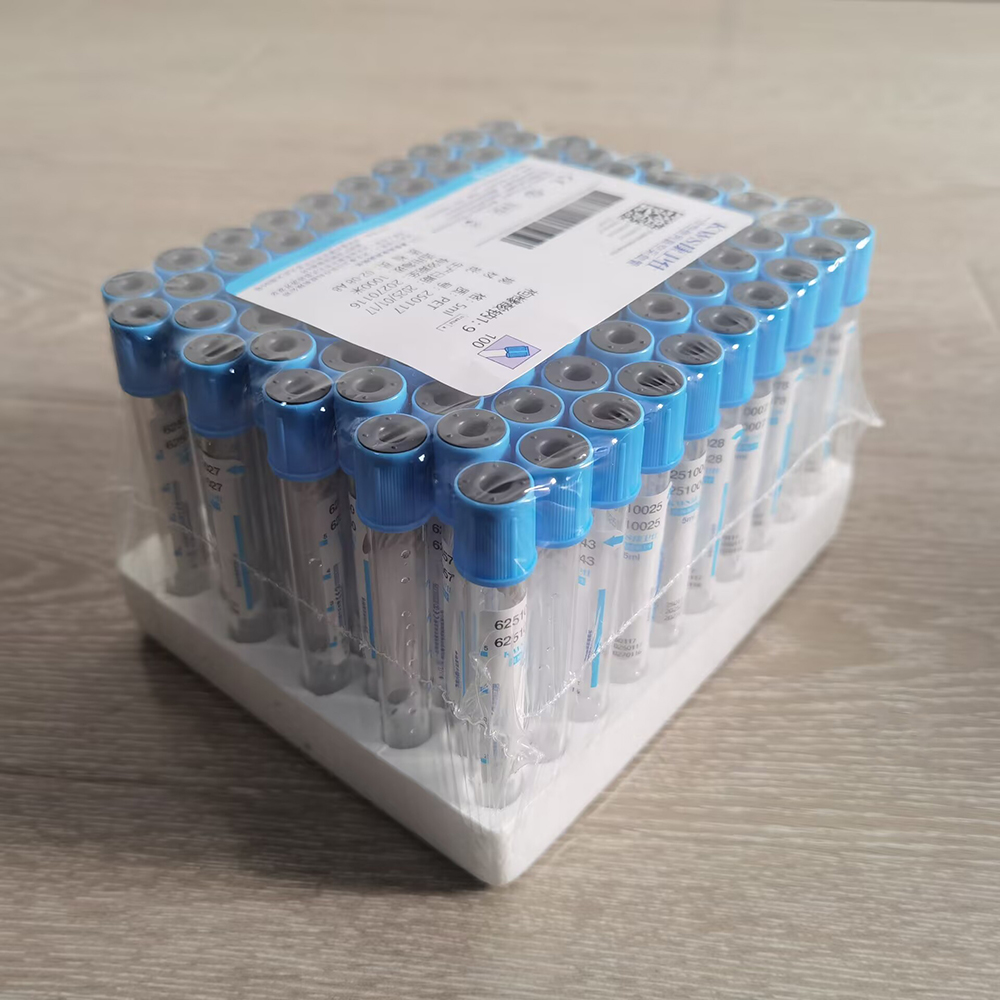 100Pc Blood collection coagulation sodium citrate plastic tube sterile negative pressure vacuum blue cap anticoagulant tube