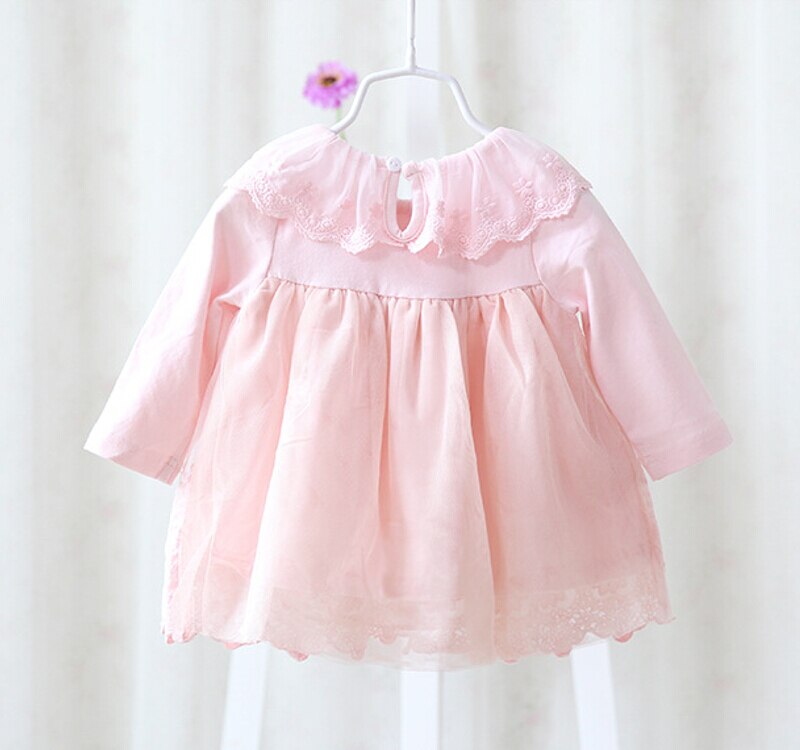 girl dress European style baby dress baby girls clothes cotton baby girl christening gowns pink