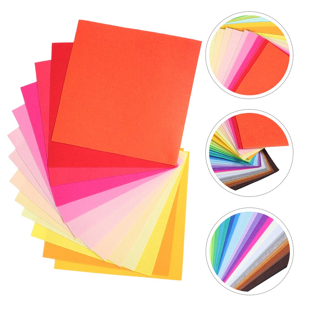 40Pcs Kids DIY Felt Sheets Craft Felt Fabric Sheets Children Craft Making Materials for Kindergarten