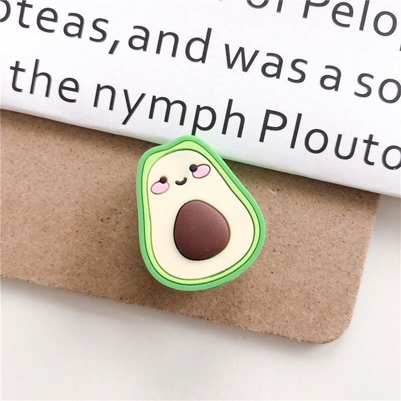 Cable Bite Protector for Iphone Cable Winder Phone Holder Accessory Cable Biters Squishy Doll Model Fruit Drink Avocado Durian: White
