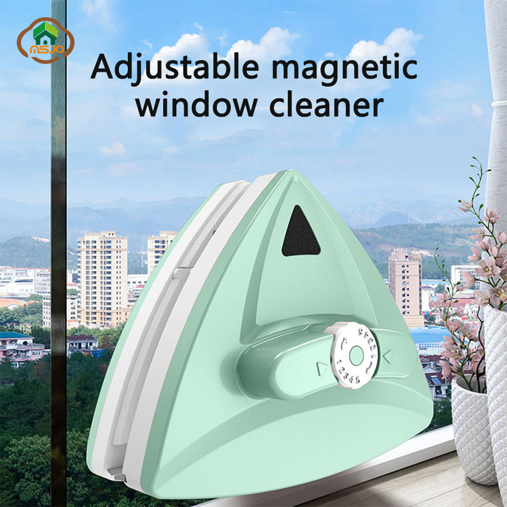 MSJO Magnetic Brush For Windows Magnet Clean Adjustable Magnetic Glass For Windows Wash Magnet Window Cleaner Magnetic Glasses