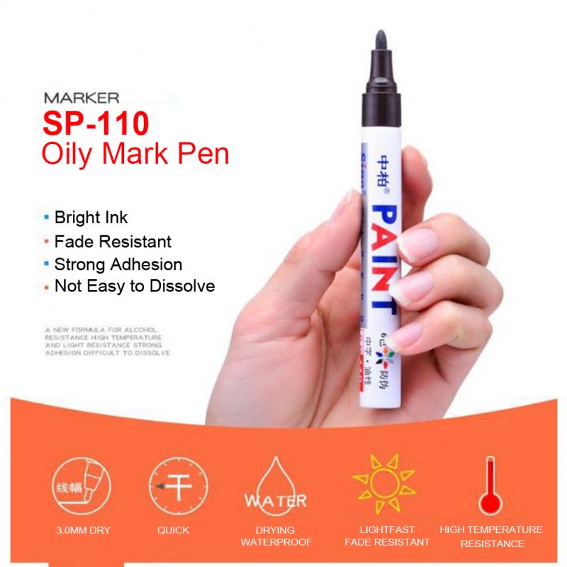 DIY Album Black Card Metal Pen Touch Up Pen Tire Pen Lacquer Oil Pen Auto Rubber Tyre Tread Metal Permanent Paint Marker