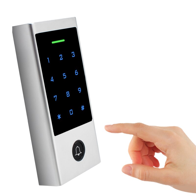 Metal Backlight Touch Keypad Waterproof RFID Card Password Reader Standalone Access Control