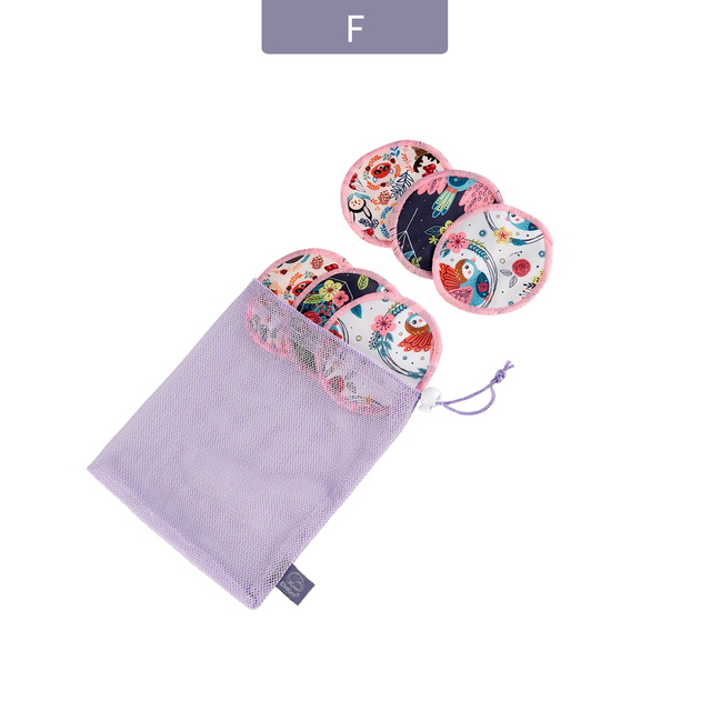 Mora Mona 6 Stks/set Zacht Ademend Bamboevezel Verpleging Pads Wasbare Zoogcompressen Voor Borstvoeding Vrouwen En Borstvoeding: ES067-F