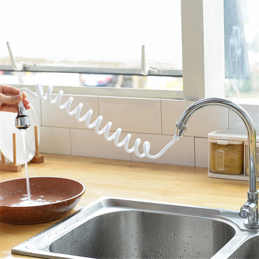 Lang slange fleksibel vandhane udvidet sprøjte køkkenvask vandhaner diffusor drejelig filter sprøjte vandhane dyse brusebad udstyr