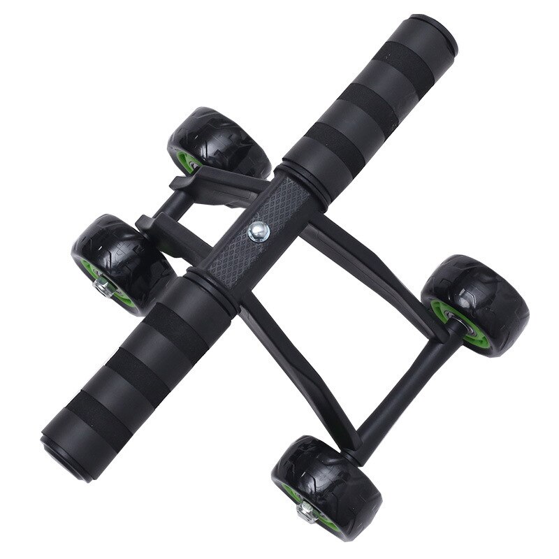 AB Roller 4 Wheel Power Abdominal Wheel Roller Trainer For Workout Fitness Gym Exercise Body Building