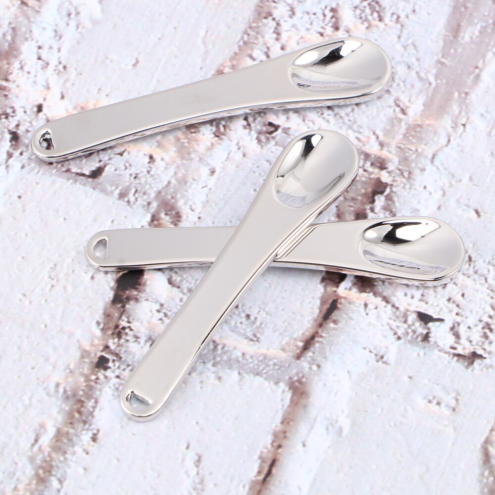 5Pcs Mini Makeup Spoon Premium Metal Spatula Beauty Scoop Skincare Tool For Face Mask Cream Moisturizer Kit Golden