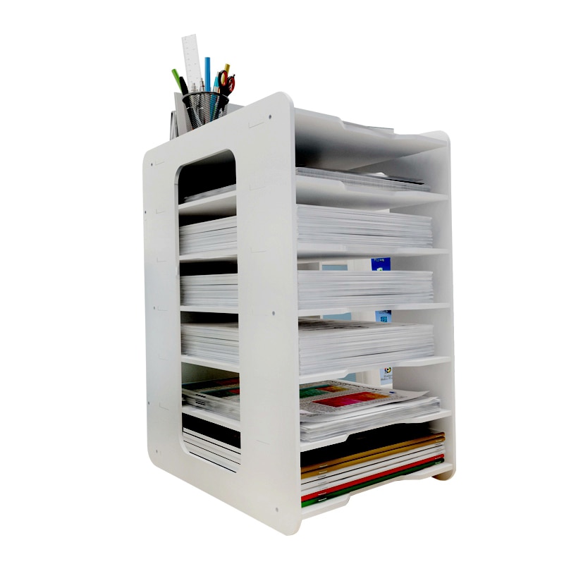 Document Trays White Paper File Holder 6 Layers Document Tray Office School Supplies
