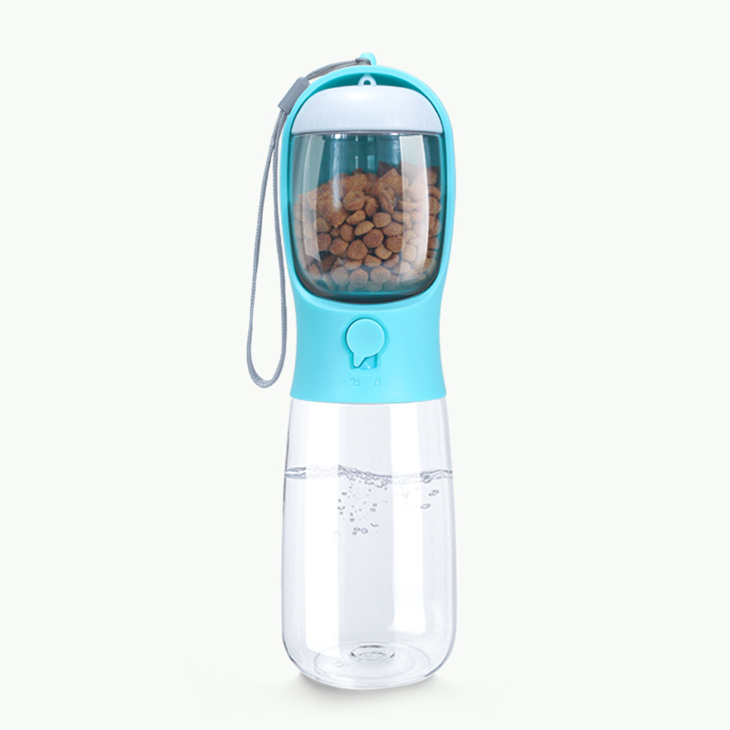 Bouteille d'eau Portable pour chiens, bouteille de boisson pour chiots, abreuvoir de voyage pour animaux de compagnie, bol étanche pour chien, conteneurs alimentaires, accessoires pour chiens: Gris clair