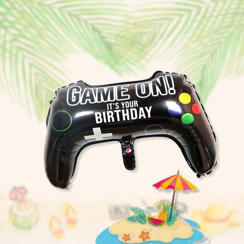 Video Game Controller Handle Shape Aluminum Foil Balloon Children's Party Birthday Venue Personality Party Decoration
