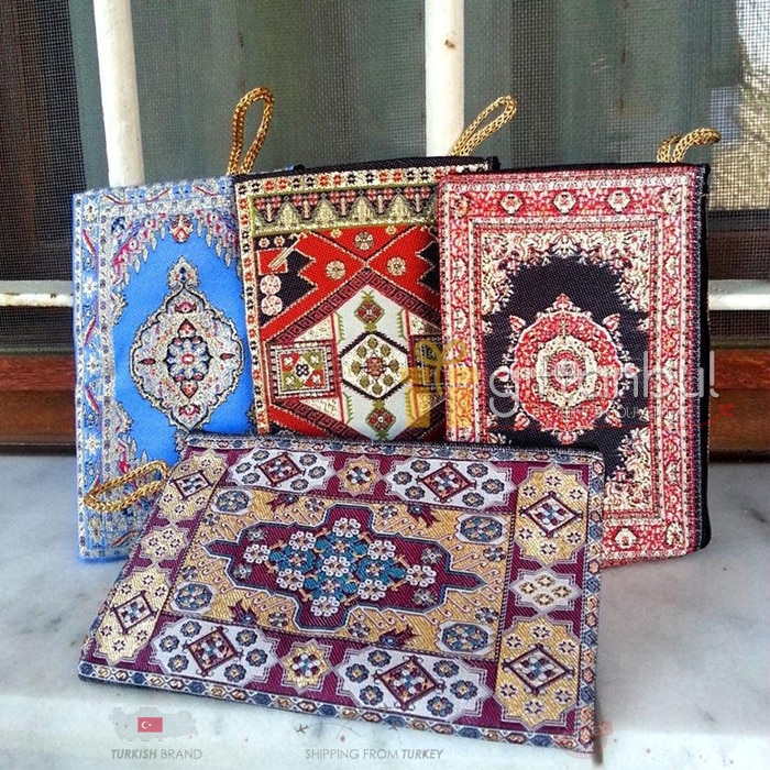 Türkische Geldbörse Traditionellen Teppich Böhmischen Taschen Handliche Lagerung Make-Up Taschen Orientalischen Reißverschluss Umschlag Taschen