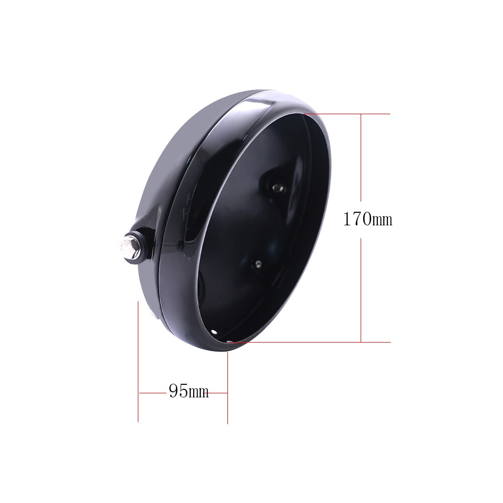 Motorcycle universal headlight bracket housing 7 inch housing LED matte black