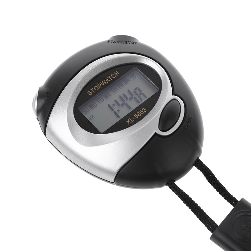 Sports Stopwatch Counter Timer Chronograph LCD Digital Handheld for Running with Battery